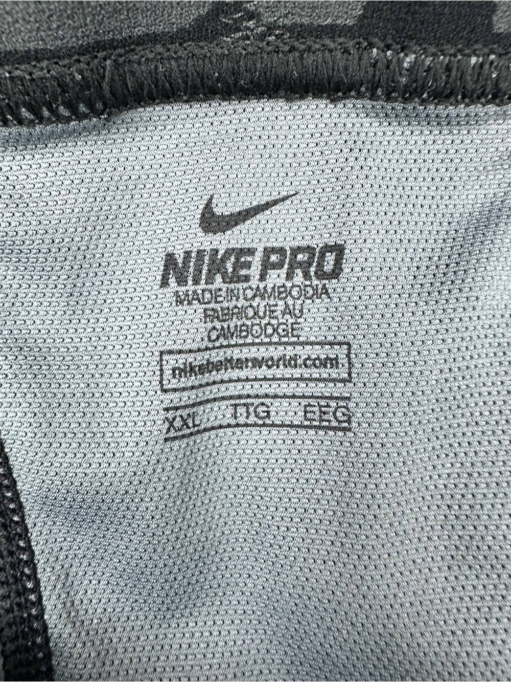 Nike Pro Compression Tights Camo Gray Black Men’s XL 20” Inseam Dri-FIT - Picture 5 of 5